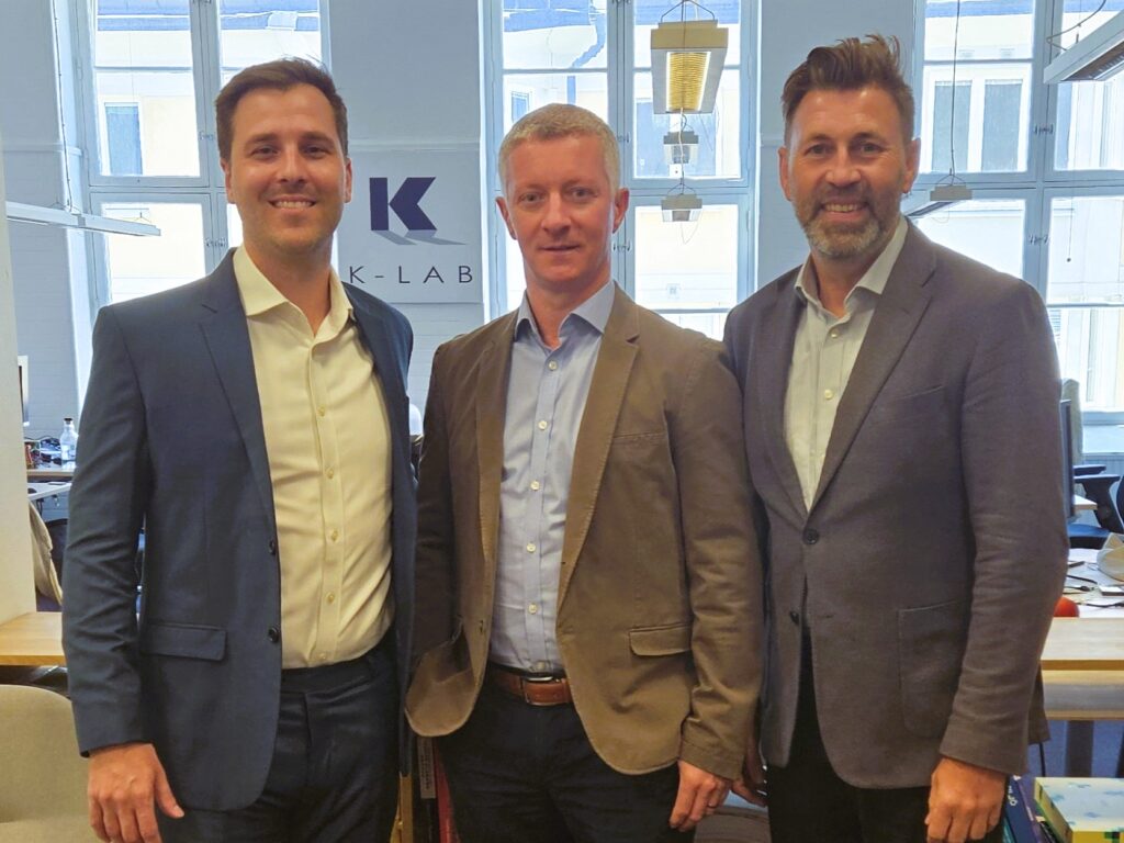 Founders of K-Lab: Paul Compensato, Karl Lambert and Graham Edge